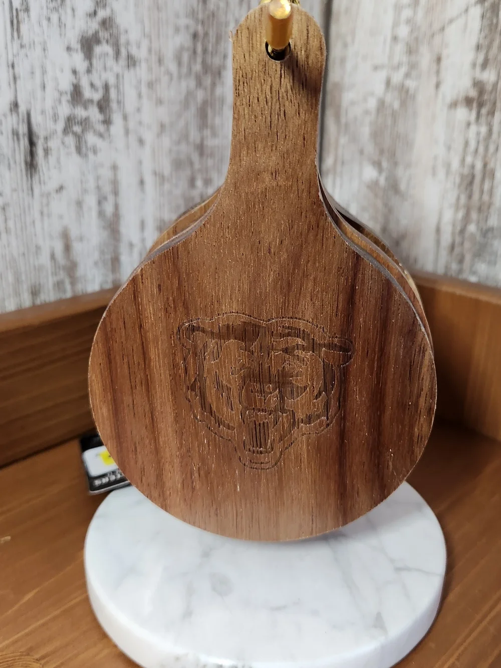 Chicago Bears Logo NFL 6-pack Wooden Coaster Set Fan Bar Game Day Gear Gift 🏈